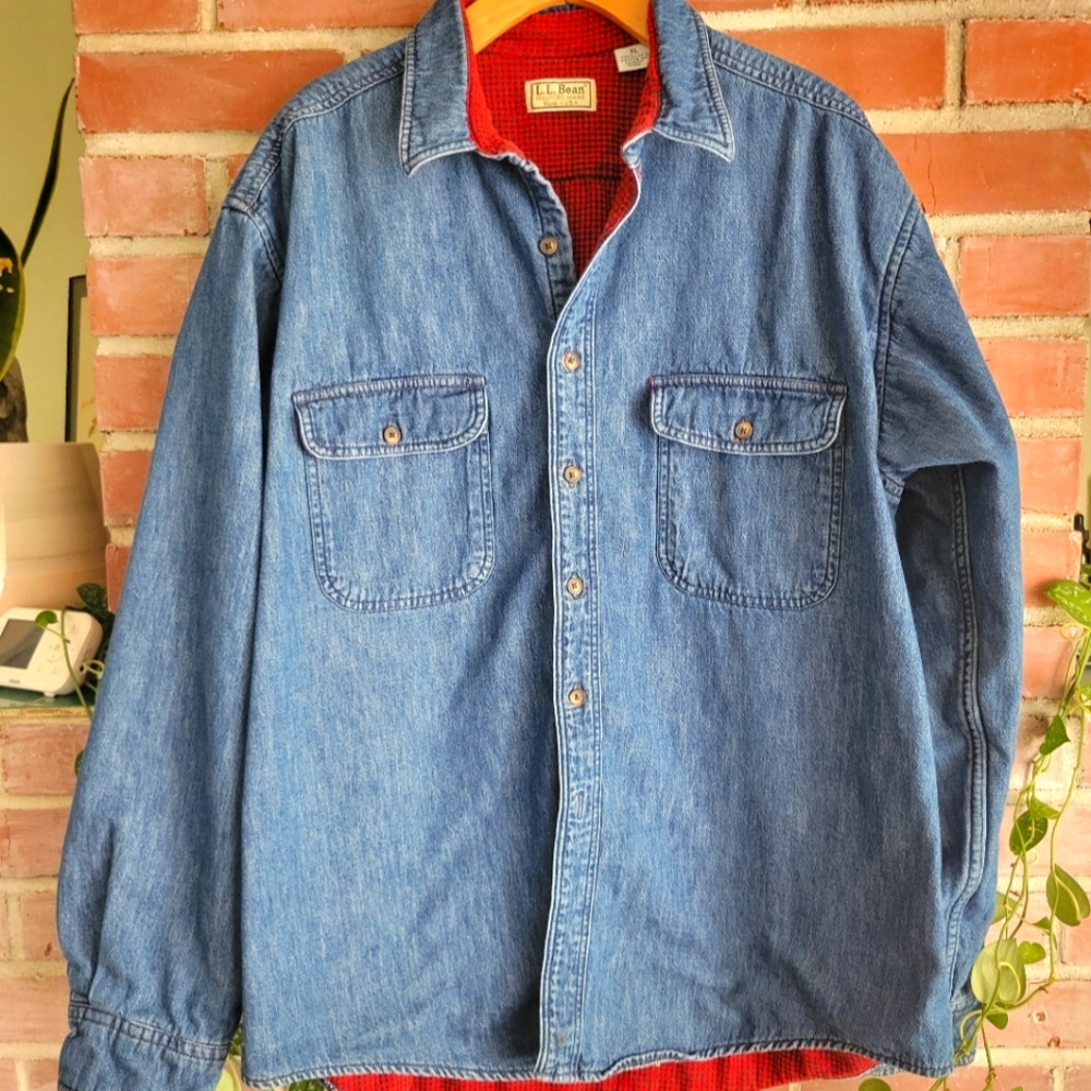 L.L. Bean Blue Denim Shirt Jacket